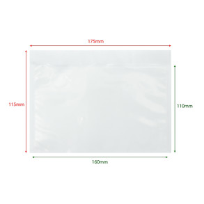 Lieferscheintaschen DIN C6 transparent 175x115mm 1000 Stück