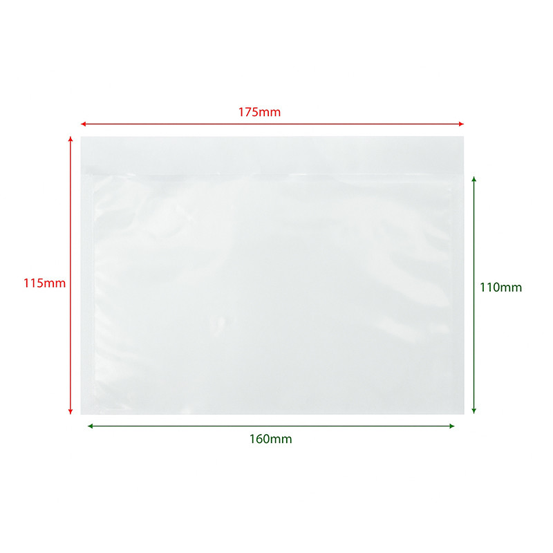 Lieferscheintaschen DIN C6 transparent 175x115mm 1000 Stück
