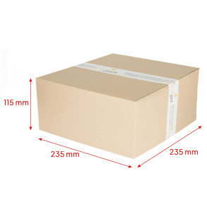 Faltkarton aus Wellpappe 235x235x115 F201 10Stck