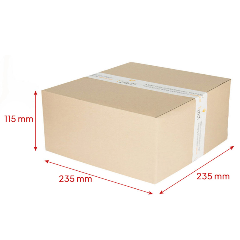 Faltkarton aus Wellpappe 235x235x115 F201 10Stck