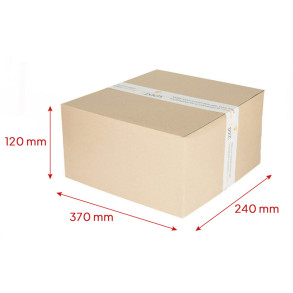 Faltkarton aus Wellpappe 370x240x120 F201 10Stck