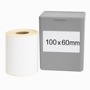 Thermoetiketten 100x60mm 1000 Stück Hülsenkern 40mm weiß