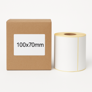 Thermoetiketten 100x70 500Stck Hülsenkern 40mm weiß