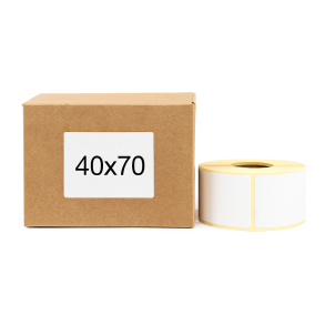 Thermoetiketten 40x70 1000Stck Hülsenkern 40mm weiß