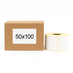 Thermoetiketten 50x100 500Stck Hülsenkern 40mm weiß