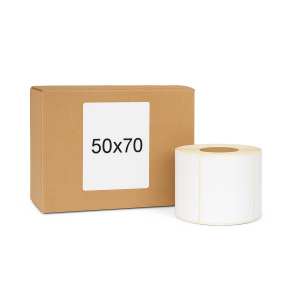 Thermoetiketten 50x70 1000Stck Hülsenkern 40mm weiß