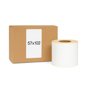 Thermoetiketten 57x102 700Stck Hülsenkern 25mm weiß