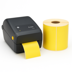 Thermoetiketten 58x43 1000Stck Hülsenkern 40mm gelb