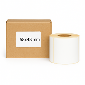 Thermoetiketten 58x43 1040Stck Hülsenkern 40mm weiß