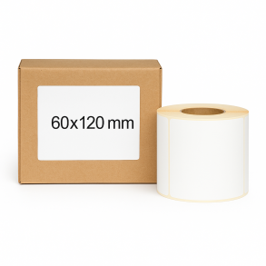 Thermoetiketten 60x120 500Stck Hülsenkern 40mm weiß