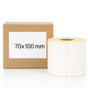 Thermoetiketten 70x100 500Stck Hülsenkern 40mm weiß