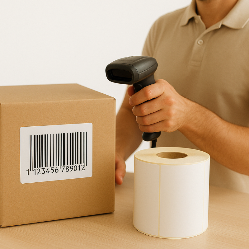 Thermotransfer Versandetiketten 100x150 500Stck 40mm PERFORATION