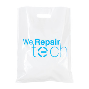 DKT-Tragetasche weiß 40x50cm einfarbig bedruckt 100 Stck