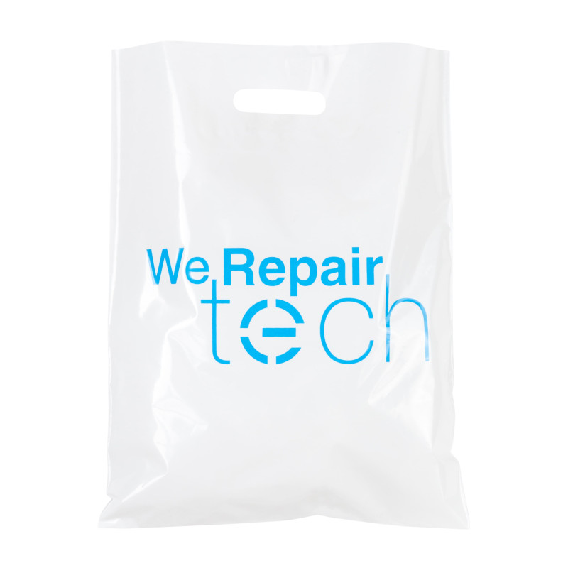 DKT-Tragetasche weiß 40x50cm einfarbig bedruckt 100 Stck