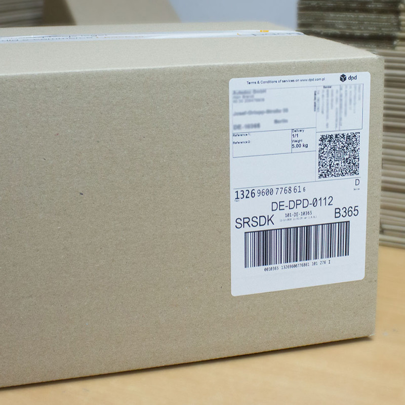 Thermoetikett TOP 100x150 mm beschichtet mit Perforation 500 Stk. Kern 25 mm