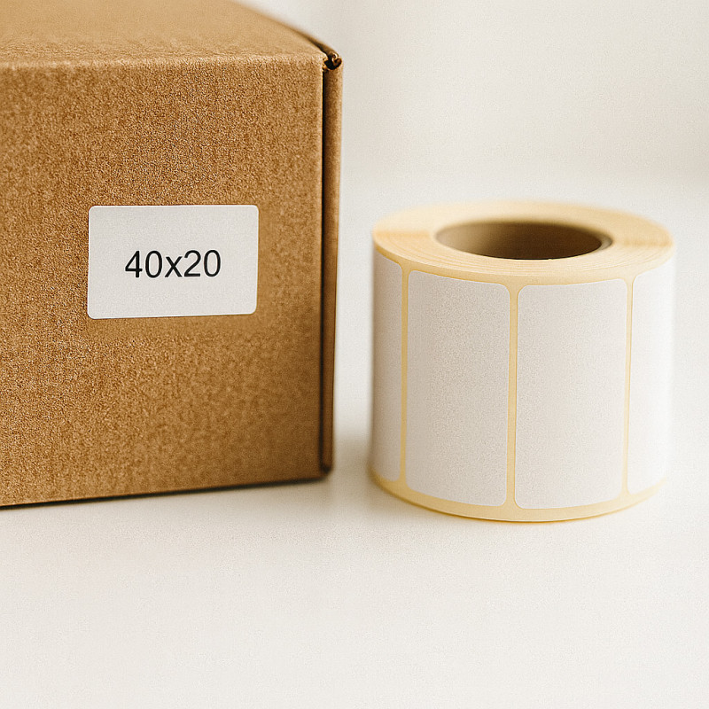 Thermal Etiketten 40x20mm 2000stck 40mm weiß