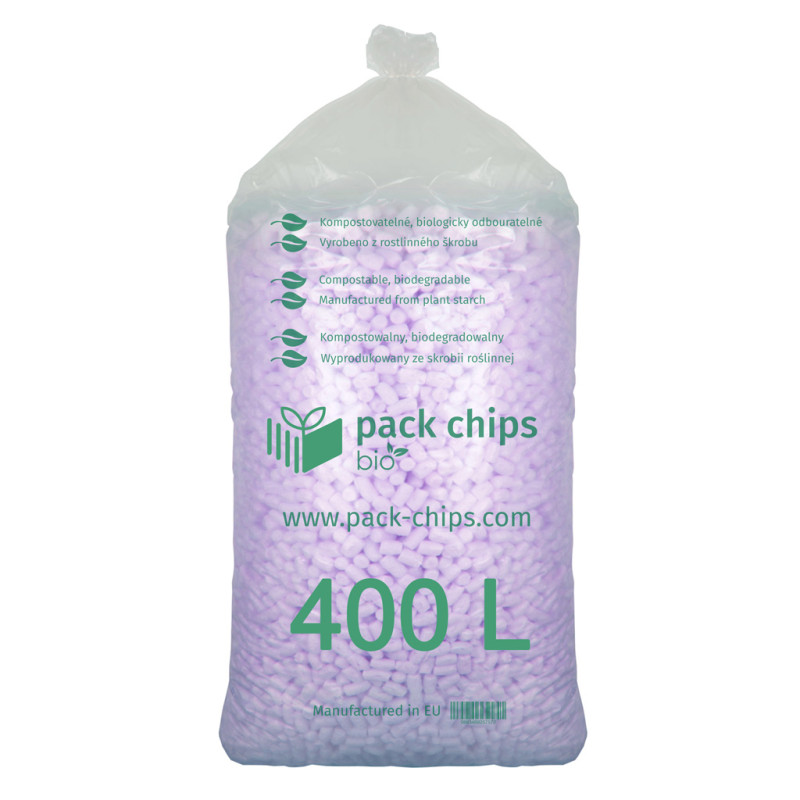 Verpackungschips aus Pflanzenstärke BIO Premium 400l Lavender