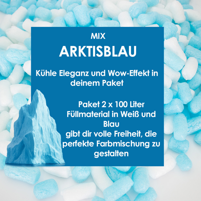 Arktisblau - Verpackungschips Aus Pflanzenstärke BIO 200l