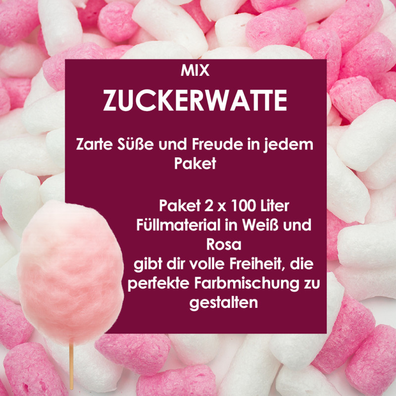 Zuckerwatte – Verpackungschips aus Pflanzenstärke BIO 200 l