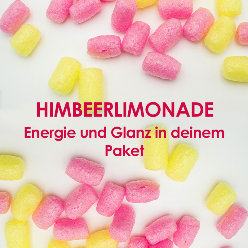 Himbeer-Limonade – Verpackungschips aus Pflanzenstärke BIO 200 l