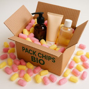 Himbeer-Limonade – Verpackungschips aus Pflanzenstärke BIO 200 l