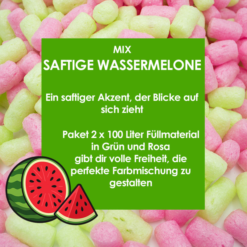 Saftige Wassermelone – Verpackungschips aus Pflanzenstärke BIO 200 l