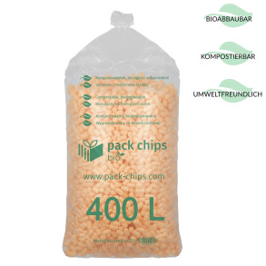 Verpackungschips aus Pflanzenstärke BIO 400l Orange
