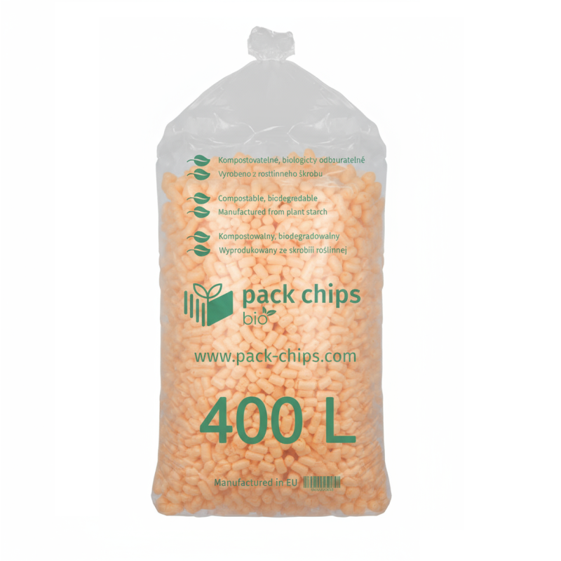 Verpackungschips aus Pflanzenstärke BIO 400l Orange