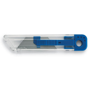 Transparentes Cuttermesser mit automatischem Sicherheitsrückzug