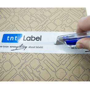 Transparentes Cuttermesser mit automatischem Sicherheitsrückzug