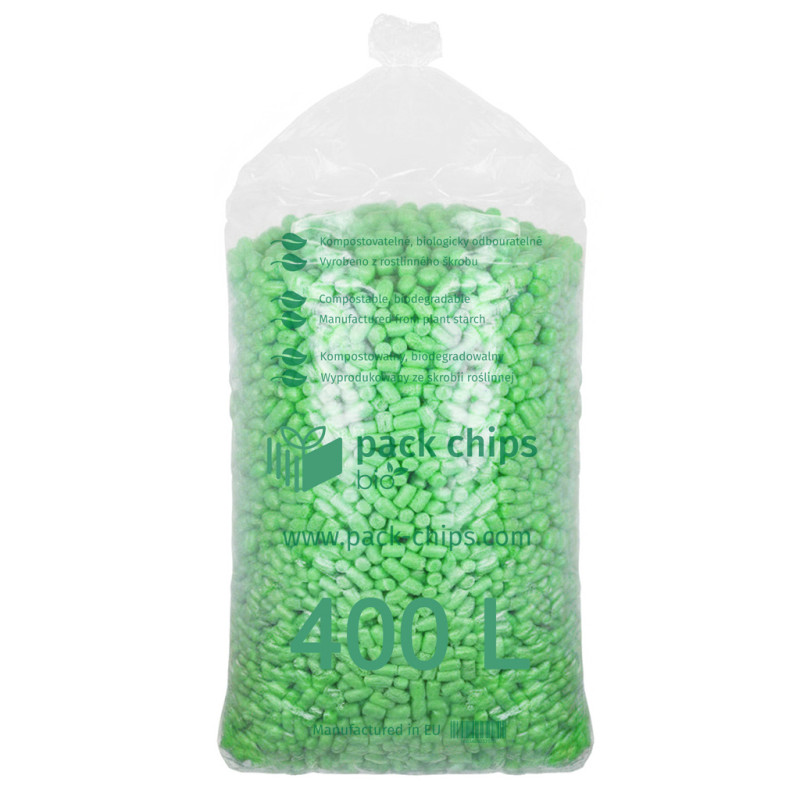 Verpackungschips aus Pflanzenstärke BIO 400l Waldgrün
