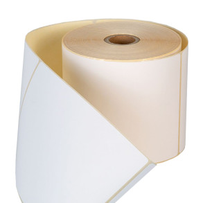 Thermoetiketten 100x150mm 300 Stück Hülsenkern 25mm weiß Perforation