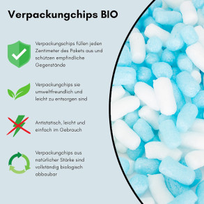 Arktisblau - Verpackungschips Aus Pflanzenstärke BIO 200l