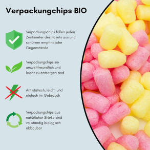 Himbeer-Limonade – Verpackungschips aus Pflanzenstärke BIO 200 l