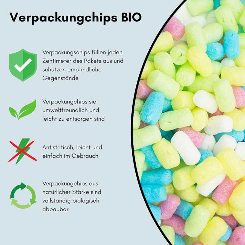 Tutti Frutti – Verpackungschips aus Pflanzenstärke BIO 500 l