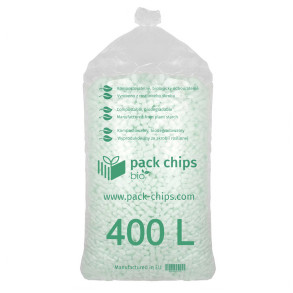 Verpackungschips aus Pflanzenstärke BIO 400l Wölkchen