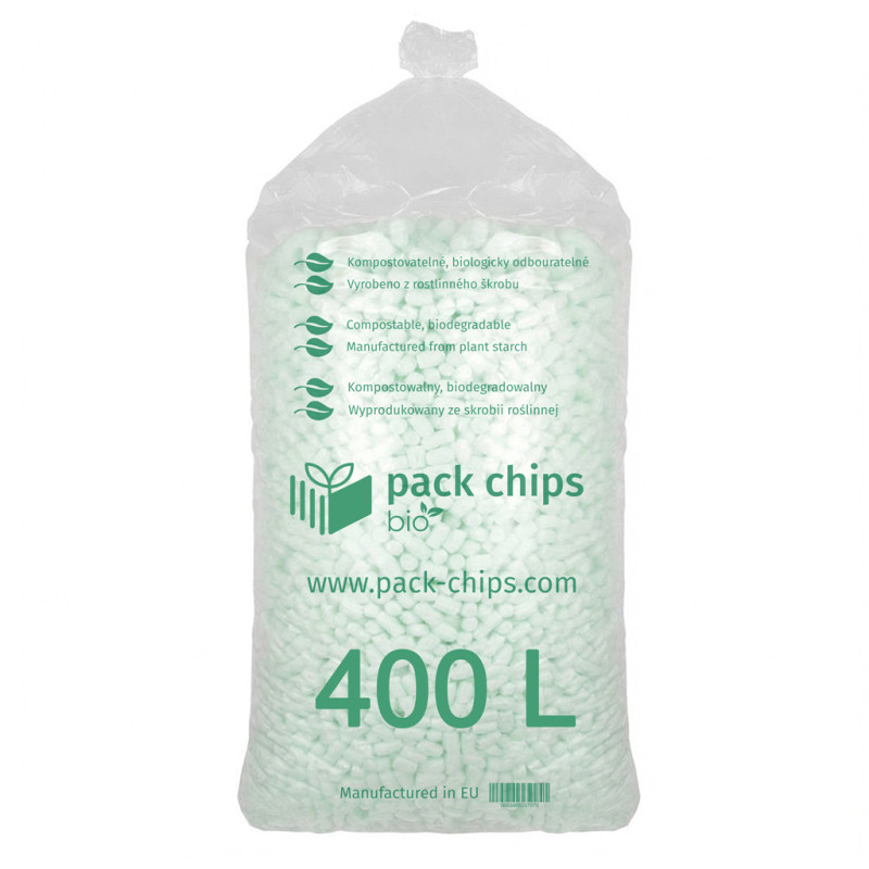 Verpackungschips aus Pflanzenstärke BIO 400l Wölkchen