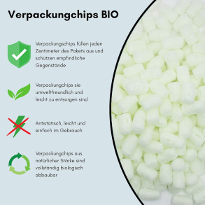 Verpackungschips aus Pflanzenstärke BIO 400l Wölkchen