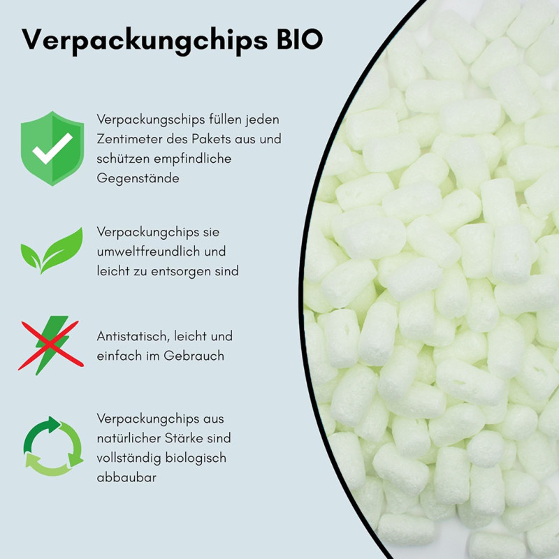 Verpackungschips aus Pflanzenstärke BIO 400l Wölkchen