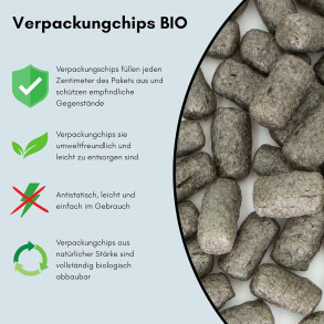Verpackungschips aus Pflanzenstärke BIO 100l Schwarz