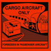 PP-Etiketten „Cargo Aircraft Only” 125×110 mm – 500 Stück, orange
