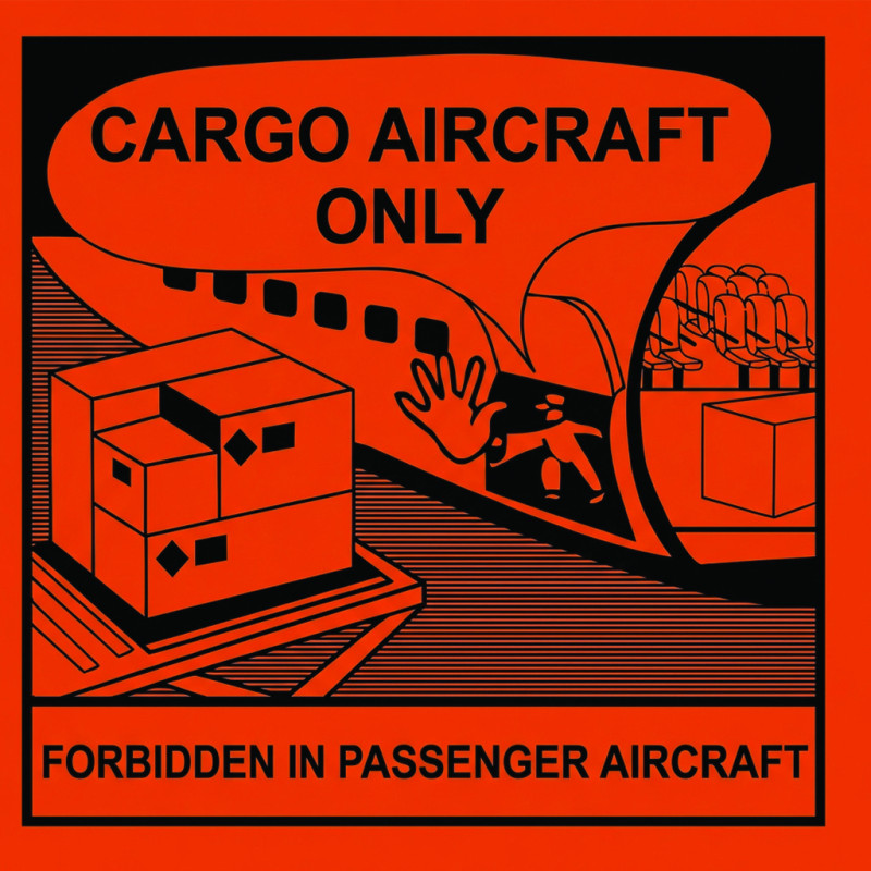 PP-Etiketten „Cargo Aircraft Only” 125×110 mm – 500 Stück, orange