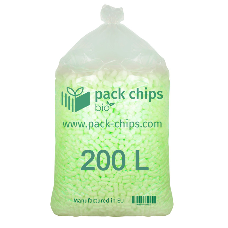 Verpackungschips aus Pflanzenstärke BIO 200l Grün