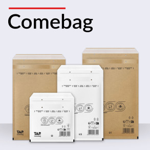 200 Luftpolster-Versandtaschen weiß 120x175 mm 1/A EKO TAP Comebag®