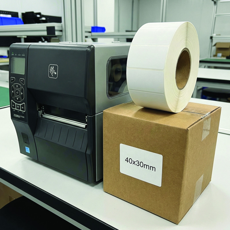 Thermotransfer-etiketten 40x30mm 2000Stck Hülsenkern 40mm