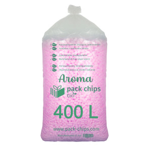 Verpackungschips aus Pflanzenstärke BIO mit Rosenduft 400l Rosa
