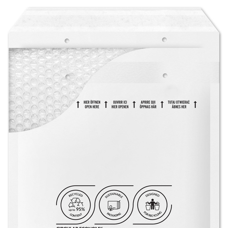200 Luftpolster-Versandtaschen weiß 140x225 mm B12 EKO TAP Comebag®