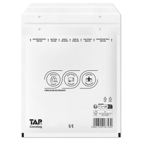 100 Luftpolster-Versandtaschen weiß 240x275 mm E15 EKO TAP Comebag®