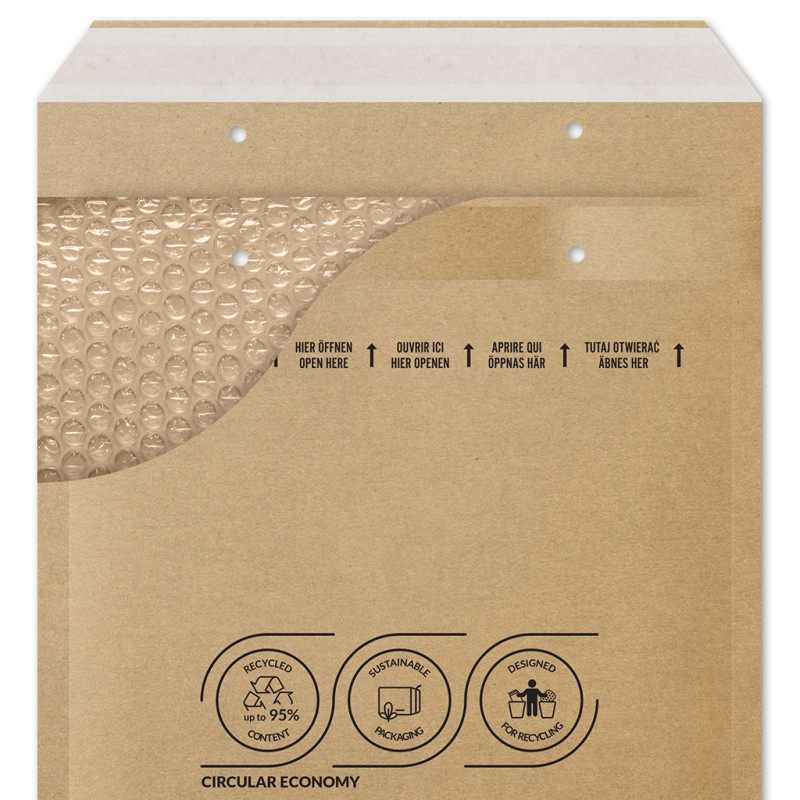 100 Luftpolster-Versandtaschen braun 250x350 mm G17 EKO TAP Comebag®