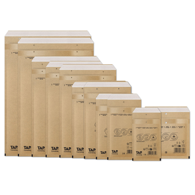 100 Luftpolster-Versandtaschen braun 290x370 mm H18 EKO TAP Comebag®